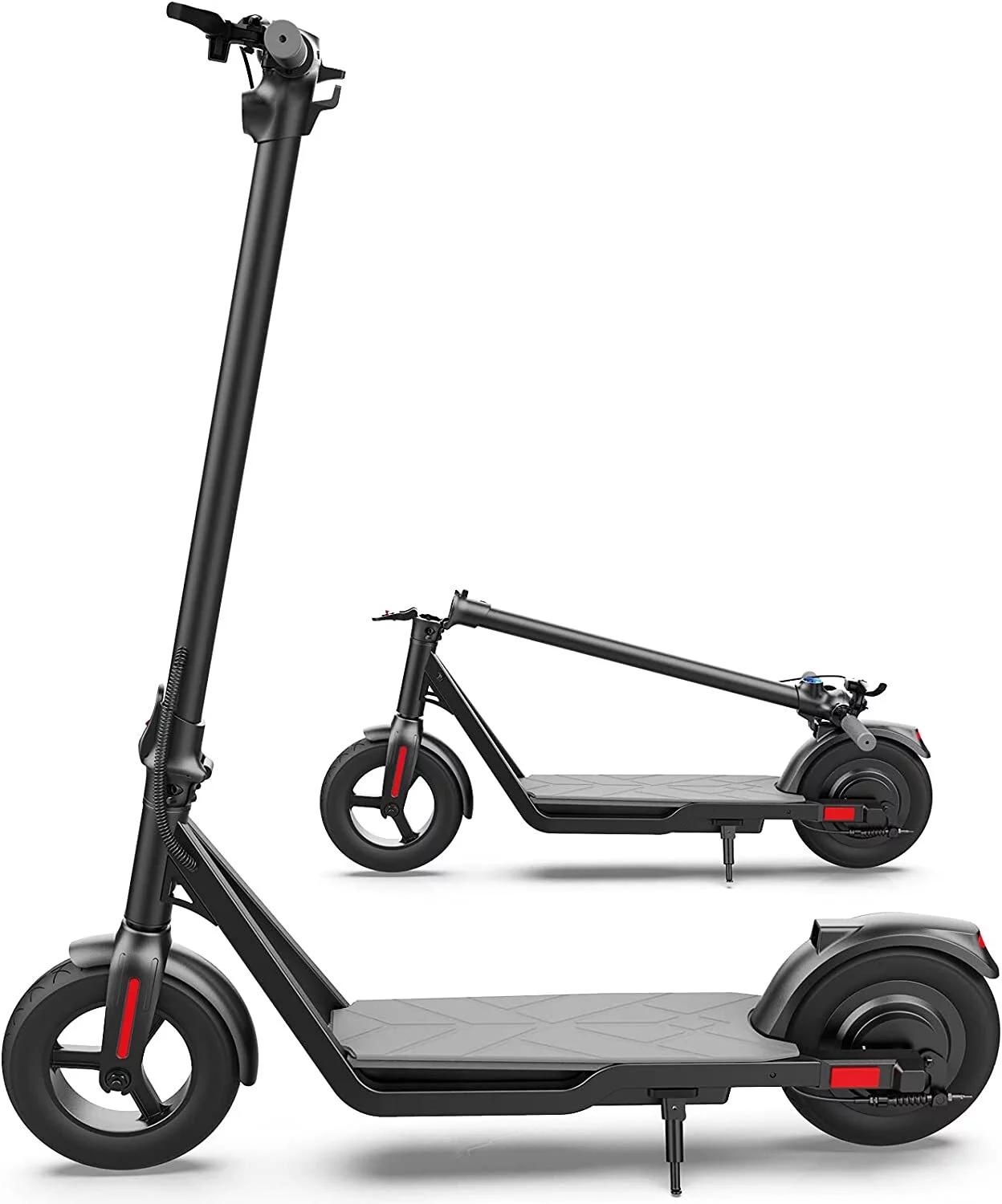 LIEAGLE Electric Scooter for Adults 450W Motor 22 Miles Long Range 19MPH 10in Solid Tires Portable Folding Commute Scooter
