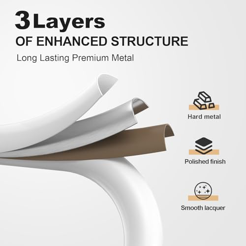 HBTower 2 Step Ladder, 2 Step Stool for Adults,2 Step Ladder Folding Step Stool with Cushioned Handle Step Ladder with Wide Anti-Slip Pedal Ergonomic Design,White