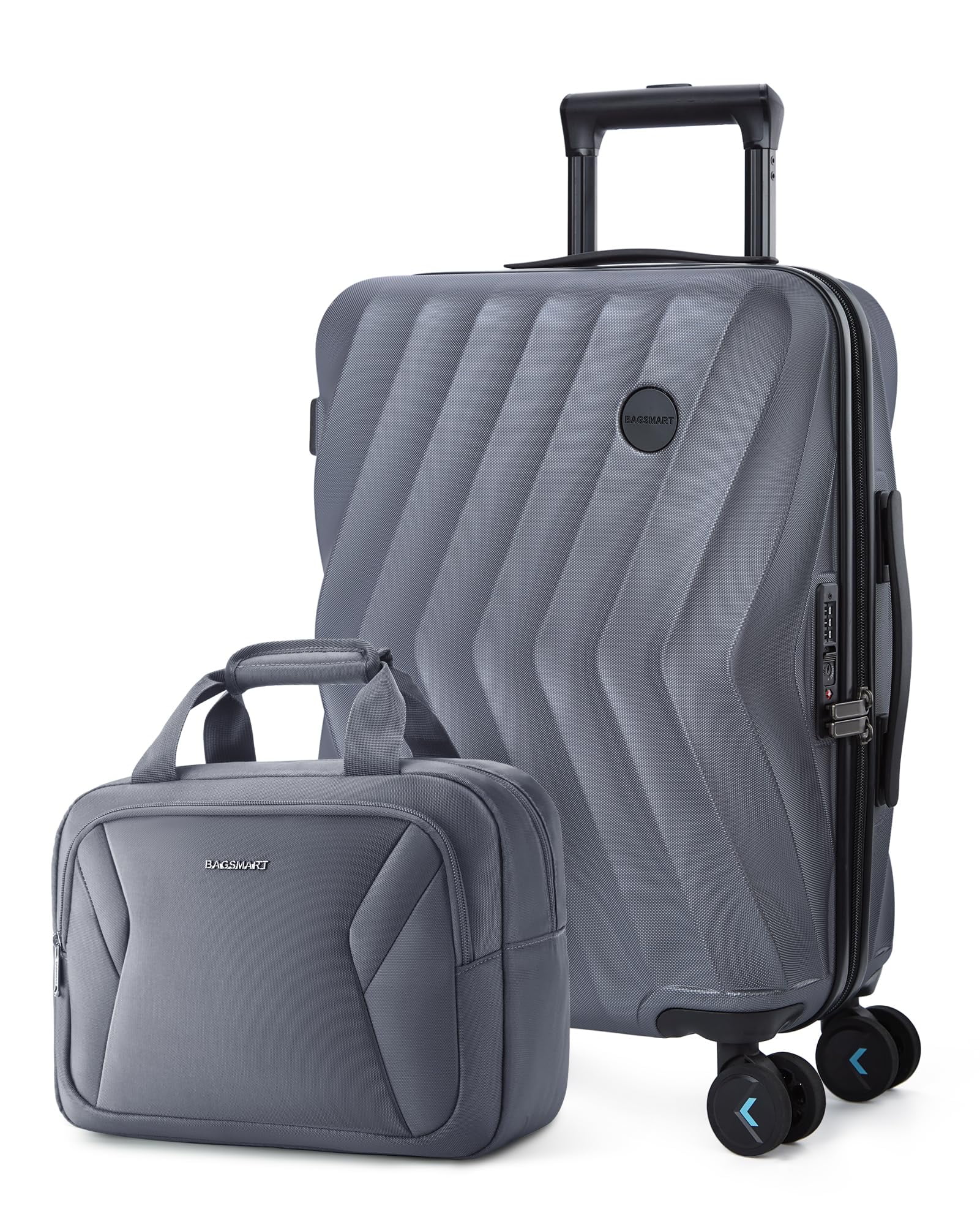 BS Travel 2 Piece Hardside Carry On Luggage Set, 22