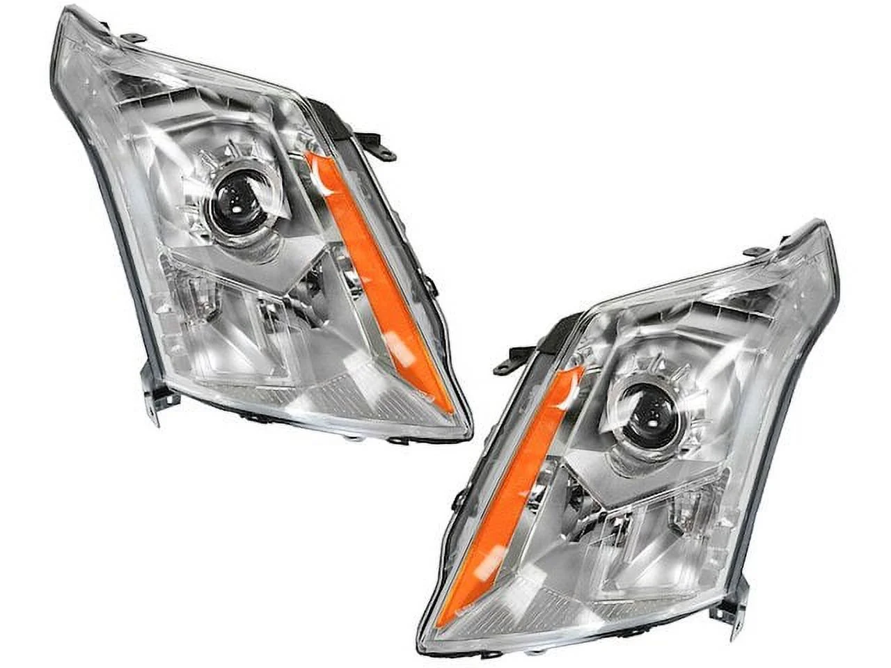 Headlight Assembly Set of 2 - Compatible with 2010 - 2016 Cadillac SRX 2011 2012 2013 2014 2015
