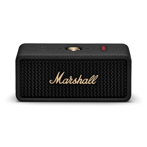 Marshall Emberton III Portable Bluetooth Speaker - Black & Brass