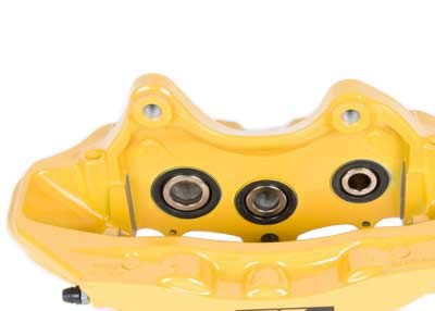 Parts 172-2521 Yellow Front Driver Side Disc Brake Caliper Assembly with Cadillac V Logo