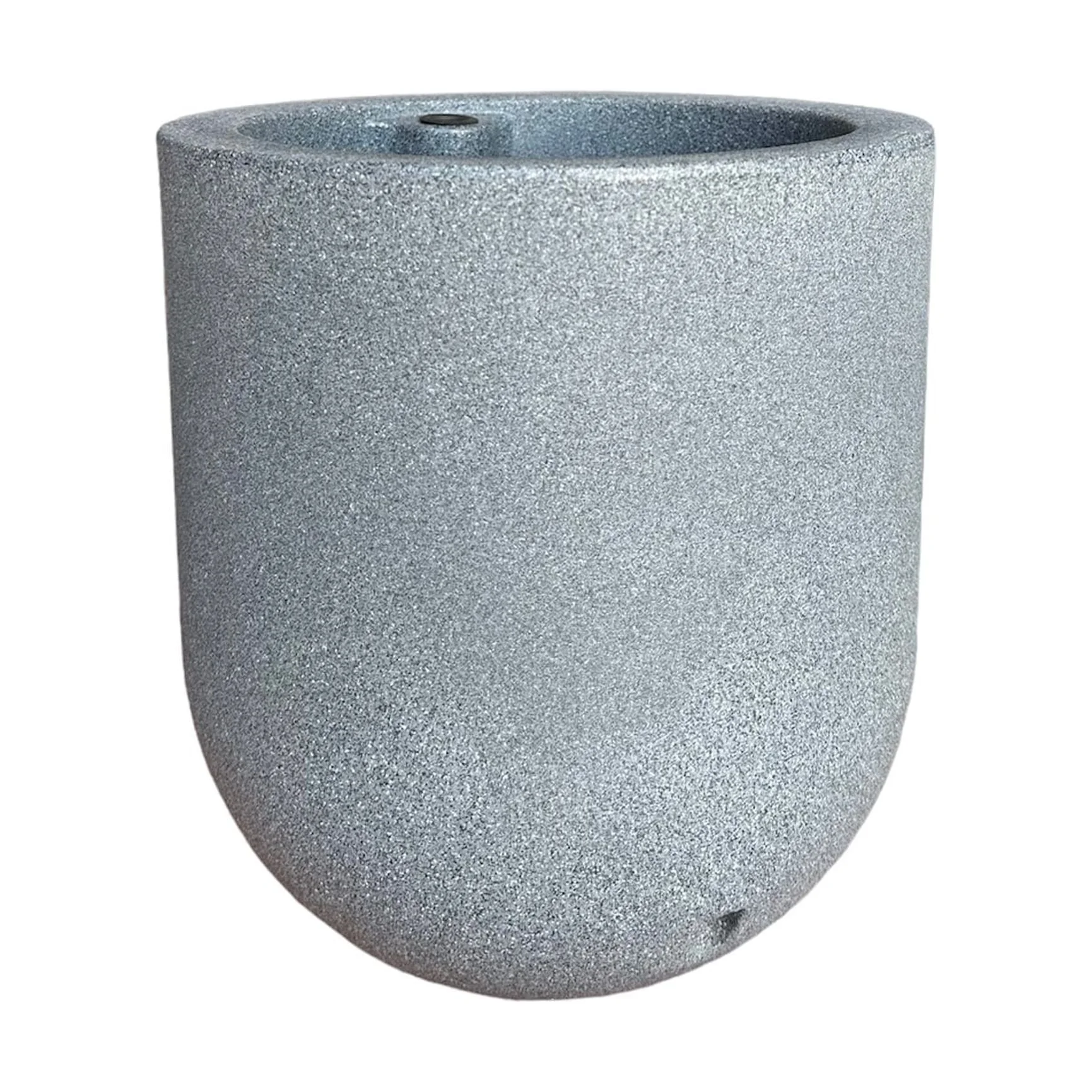 Island Planters 11 in H Cylindro Plastic Durable Modern Style Planter, Plant Pot, Flower Pots, Garden Pot Granite