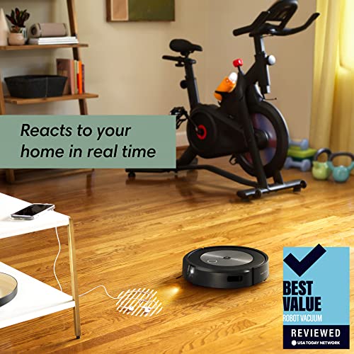 iRobot Roomba j7 (7150) Wi-Fi Connected Robot Vacuum - Identifies and avoids Obstacles Like pet Waste & Cords, Smart Mapping, Works with Alexa, Ideal for Pet Hair, Carpets, Hard Floors, Roomba J7