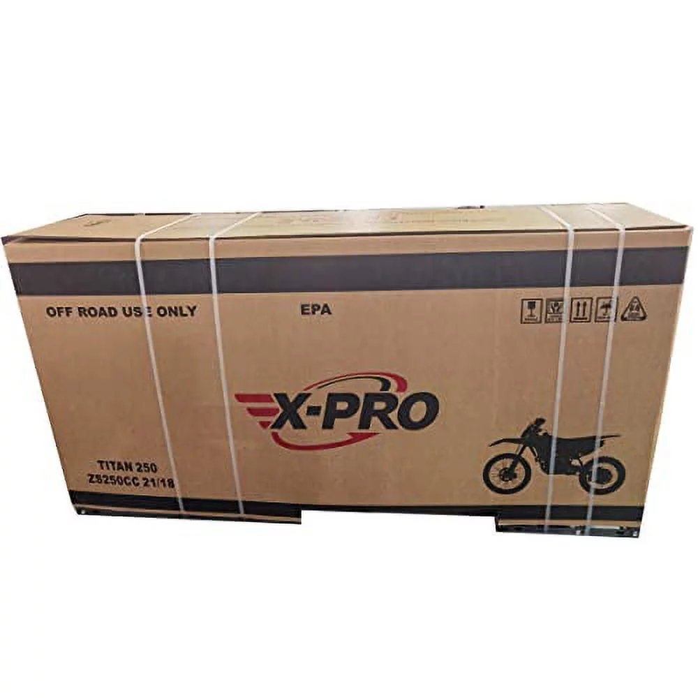 X-Pro Brand New Titan 250cc Gas Pit Dirt Bike, 5-Speed Manual Transmission, Electric/Kick Start!