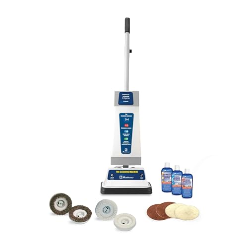 Koblenz Floor Shampooer and Polisher, Hard Floor Cleaner, Carpet Cleaning Machine with Scrubbing Brushes, Polishing Pads, and Carpet Shampoo, 3 Speeds, Blue/Gray (P-820 BA)