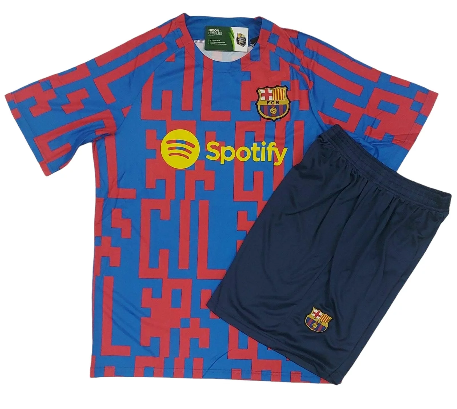 Men's | FCB BARCELONA Futbol Sports Soccer Jersey T-Shirts & Shorts RED/BLUE-0068