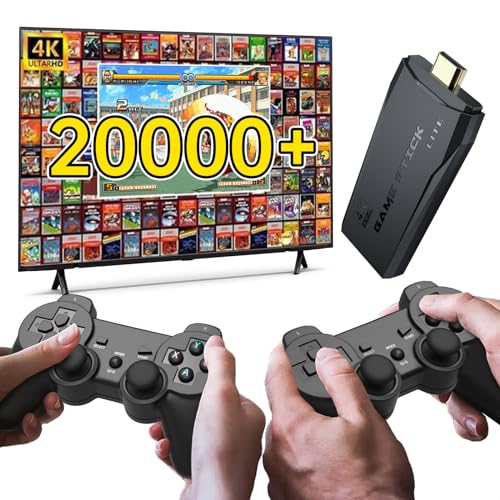 Aotkk Retro Gaming Console: Retro Game Stick, Wireless Game Stick, Game Stick 4k,20000+ Retro Games, TV-Connectable Game Console(64GB)