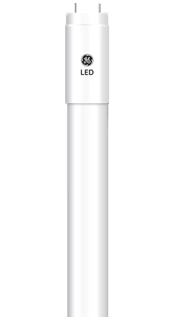 GE LED18ET8/G/4/840CVG LED tube Type A plug and play 48 inch fluorescent T8 replacement, 18 watts, 4000K Cool White, Coverguard (93135947)