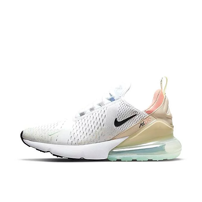 Men's Nike Air Max 270 White/Black-Sanddrift (DQ7642 100) - 10
