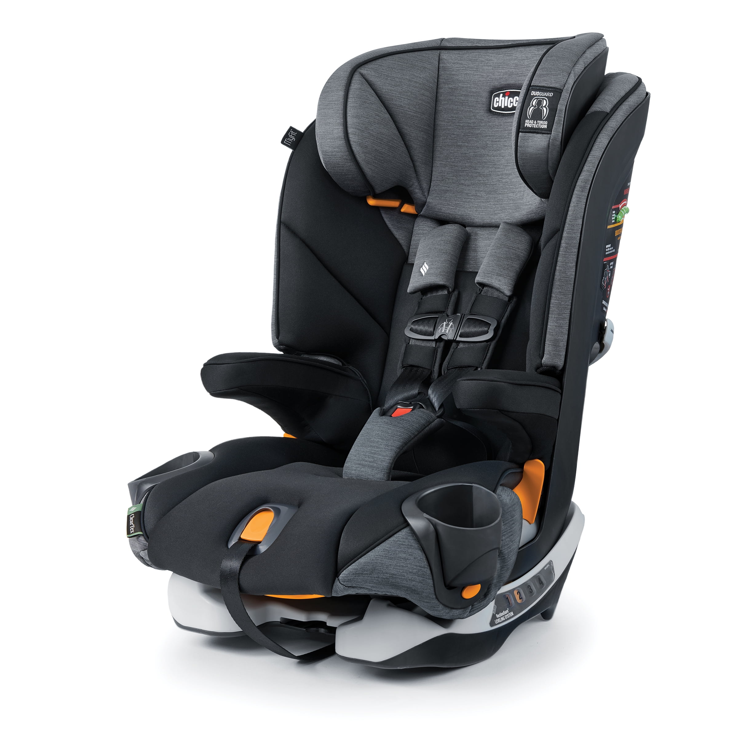 Chicco MyFit ClearTex Harness + Booster Car Seat - Shadow (Black)