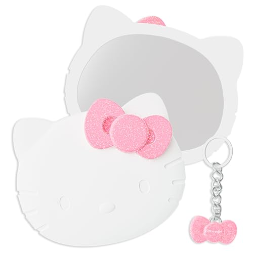 wet n wild Hello Kitty Mirror & Pink Bow Keychain Duo, Comfort-Grip Handle, Versatile & Portable Cruelty-Free & Vegan
