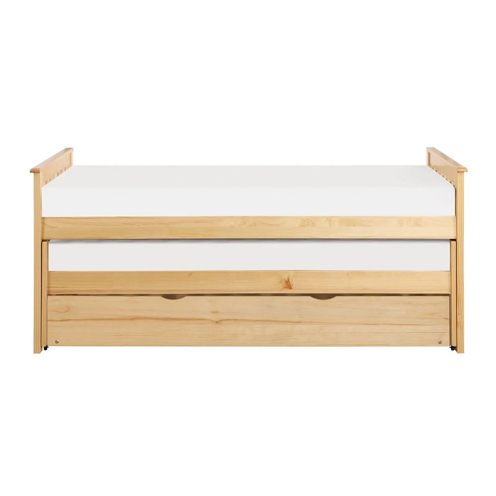 Lexicon Contemporary Wood Twin/Twin Bed with Twin Trundle in Natural Pine