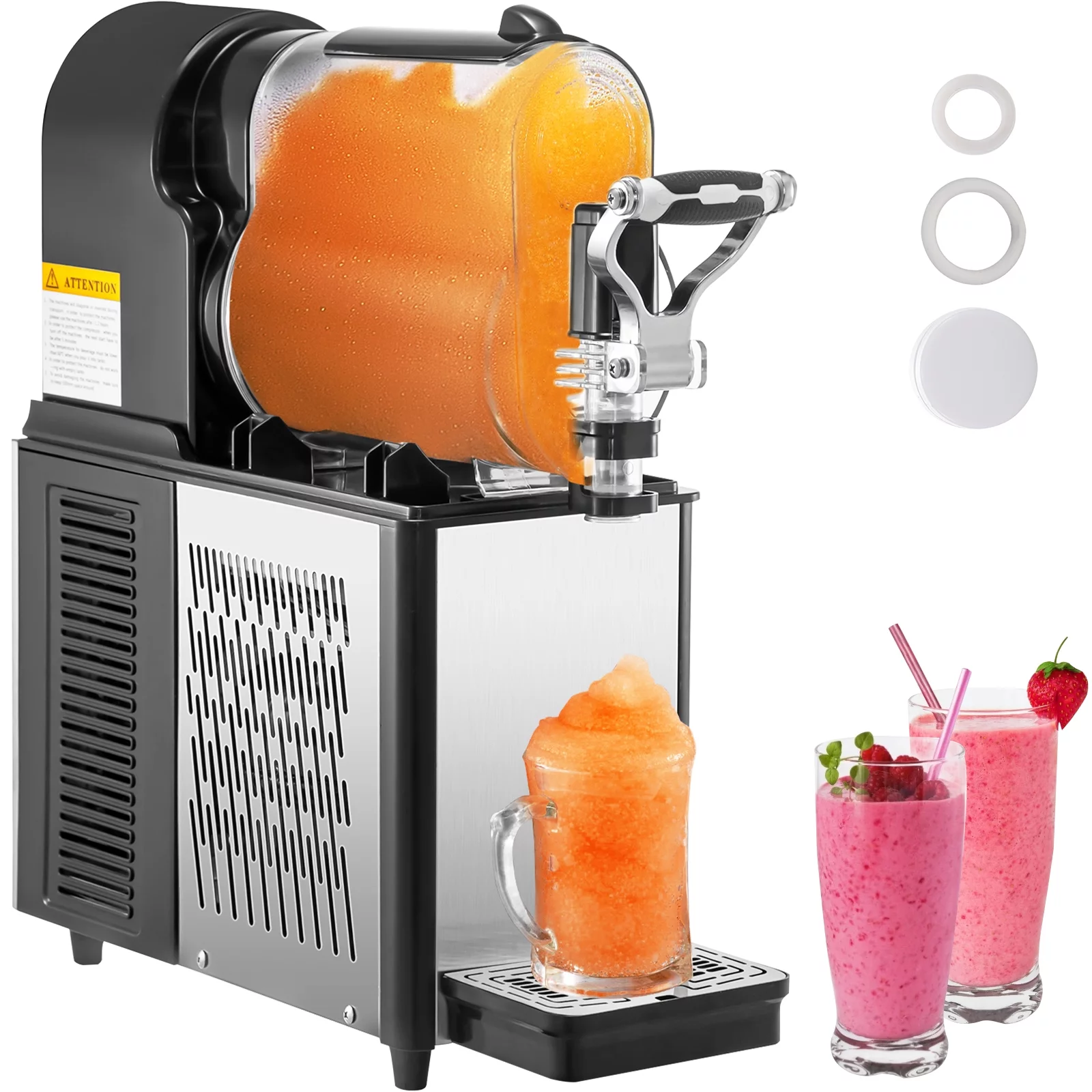 BENTISM Slushy Machine, Daiquiri Machine Commercial 3L Frozen Drink Slush Machine, Black