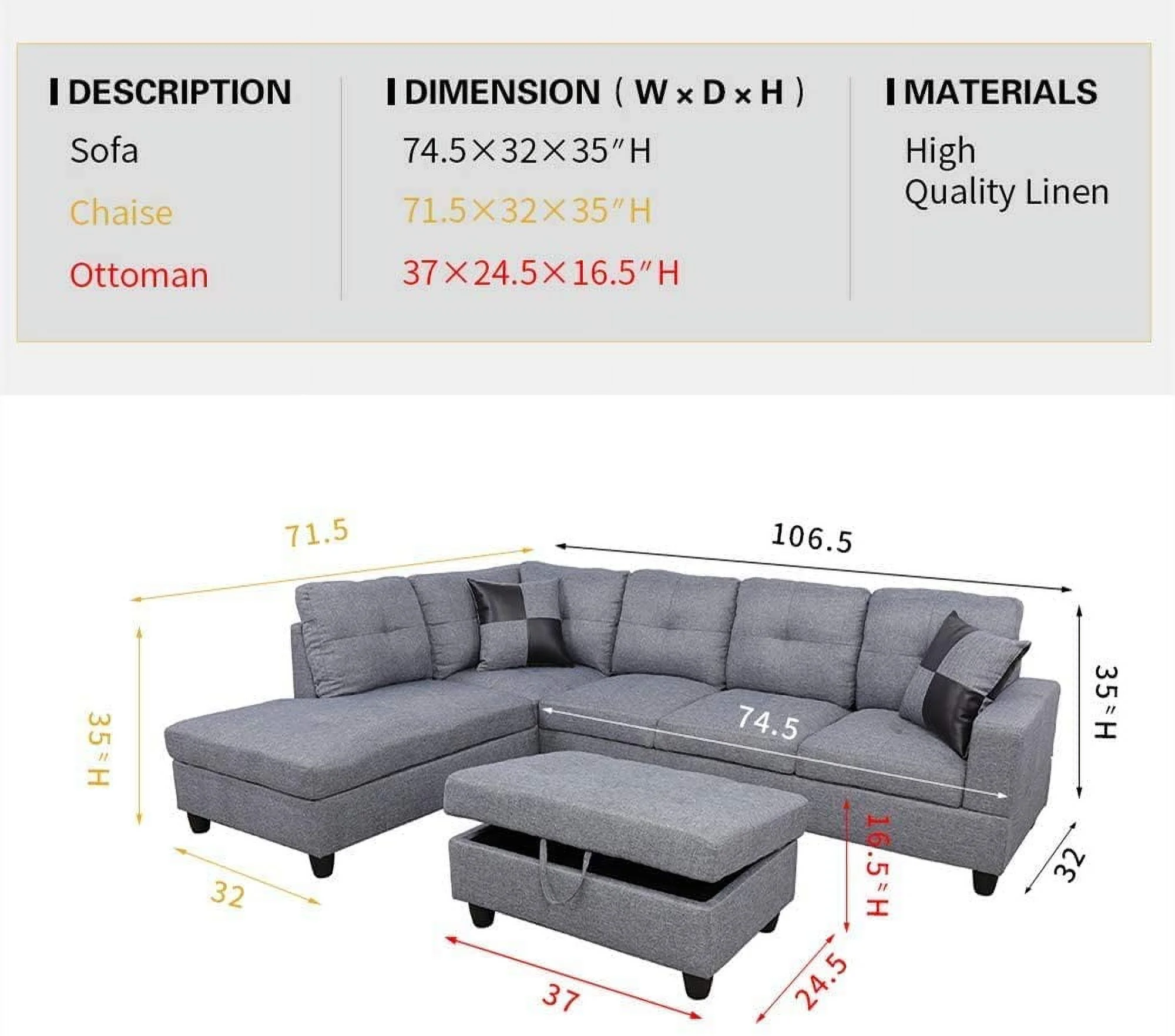 PonLiving Furniture 103