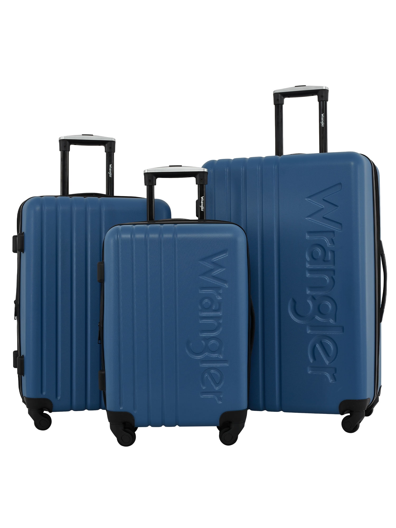 Wrangler 3pc. Expandable Rolling Upright Travel Luggage Set, Vallarta Blue