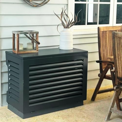 Airdeko's Mini Split AC Cover for Outside Units Sturdy Aluminum, Optimal Performance & Protection of Mini Split System Outdoor Condenser Compatible with Airdeko's Anti-Theft System