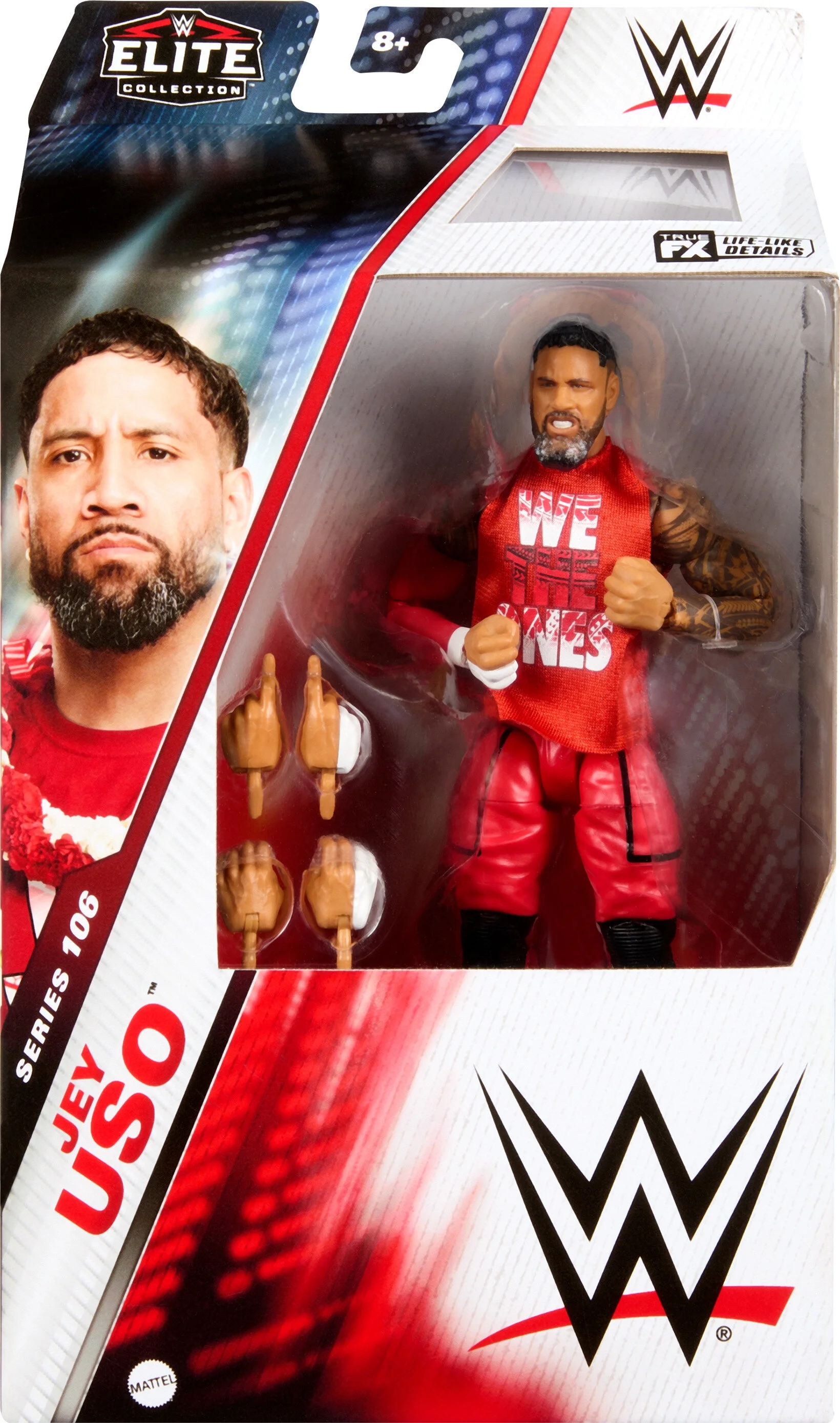 WWE Elite Jey Uso Action Figure, 6-inch Collectible Superstar with Articulation & Accessories