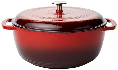 Amazon Basics Enameled Cast Iron Covered Dutch Oven