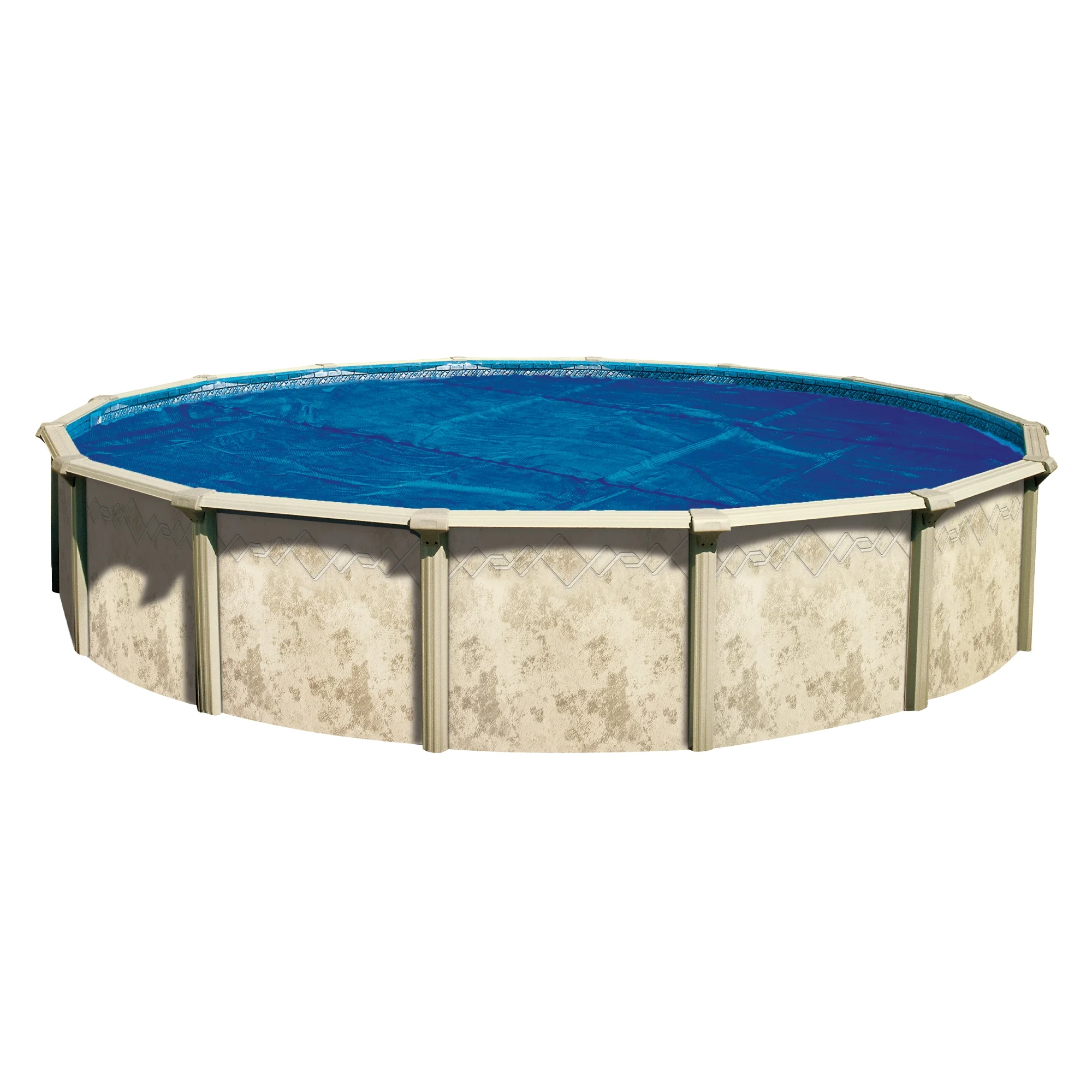 In The Swim 24' Premium Plus Blue/Black Round Solar Pool Cover 12 Mil For Solar Heating Above Ground Pools and Inground Pools
