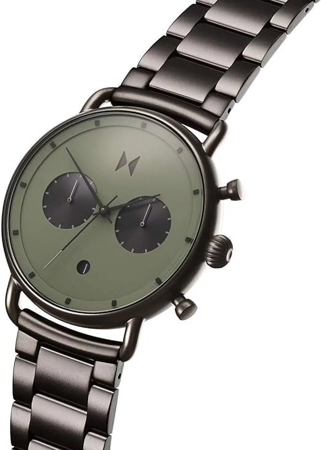 MVMT BT01-OLGU Blacktop Green Chronograph Dial Gunmetal Tone Stainless Steel Men's Watch
