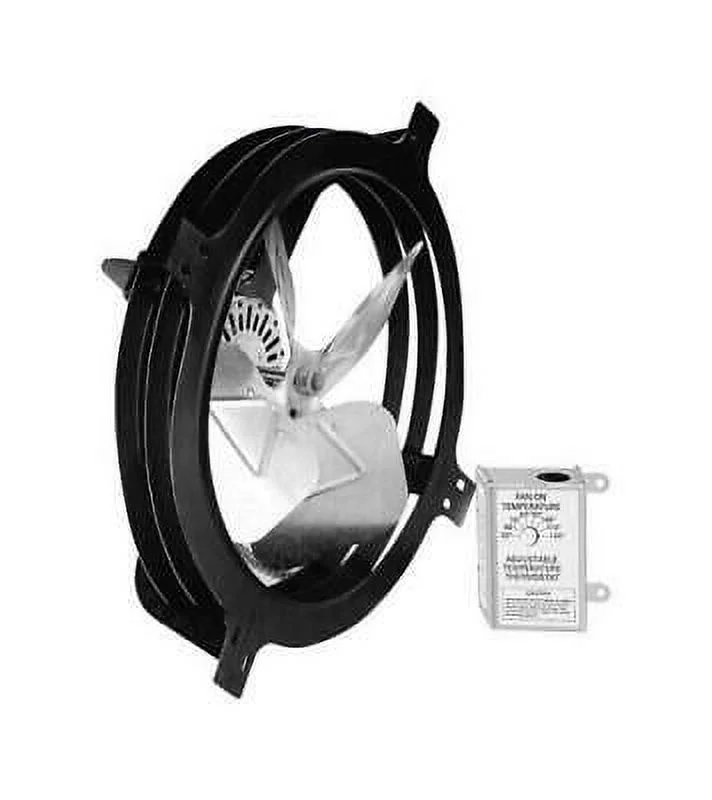 Air Vent 18.3 in. H x 18.3 in. W x 7.5 in. L x 15 in. Dia. Plastic and Steel Gable Mount Power Fan 1620 CFM