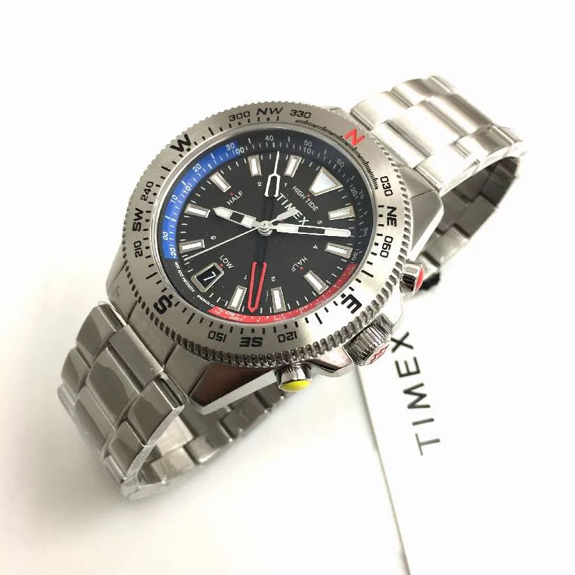 Men's Timex North Tide-Temp-Compass 43mm Silver Watch TW2V41800