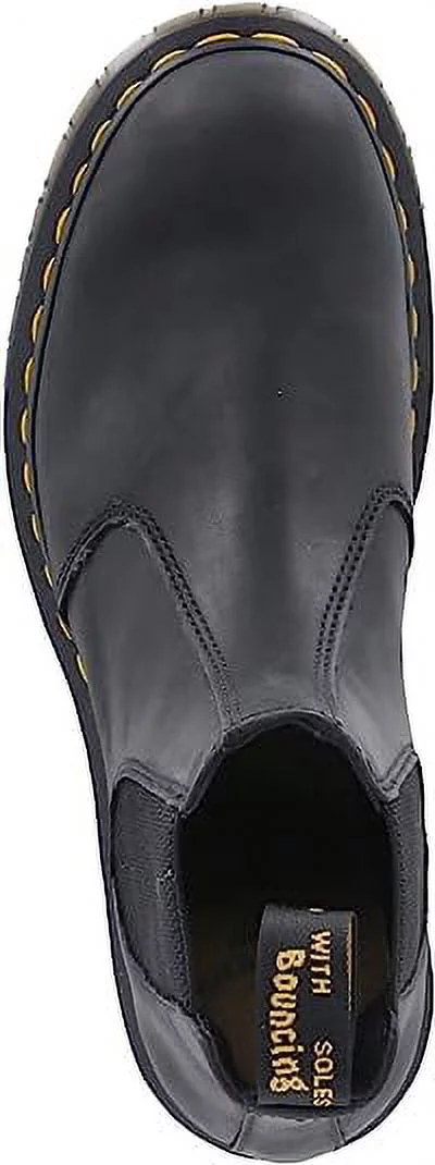 Dr Martens 2976 Waxed Full Grain Leather Chelsea Boots (US.11, Black)