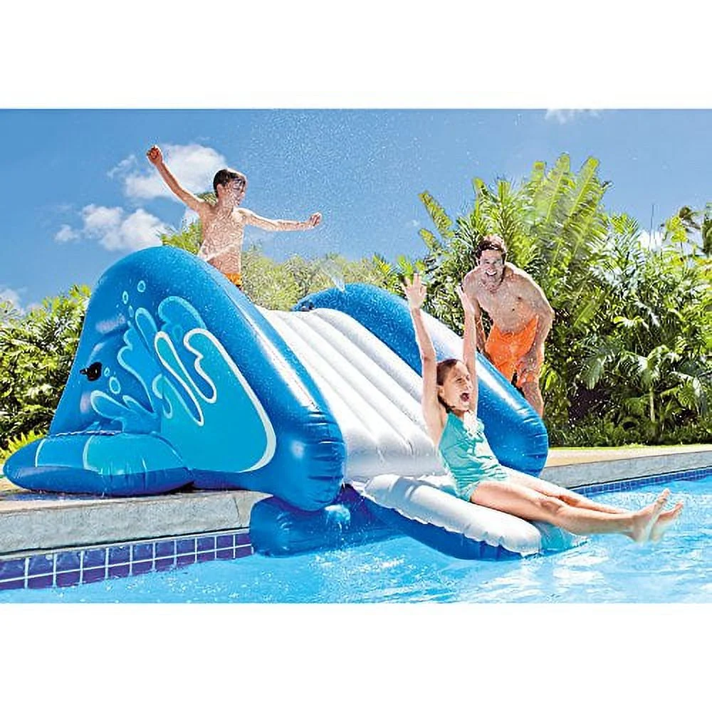 Intex 58849EP Kool Splash Durable Vinyl Inflatable Play Center Swimming Pool Water Slide with Built in Sprayers for Kids and Adults, Age 6 and Up