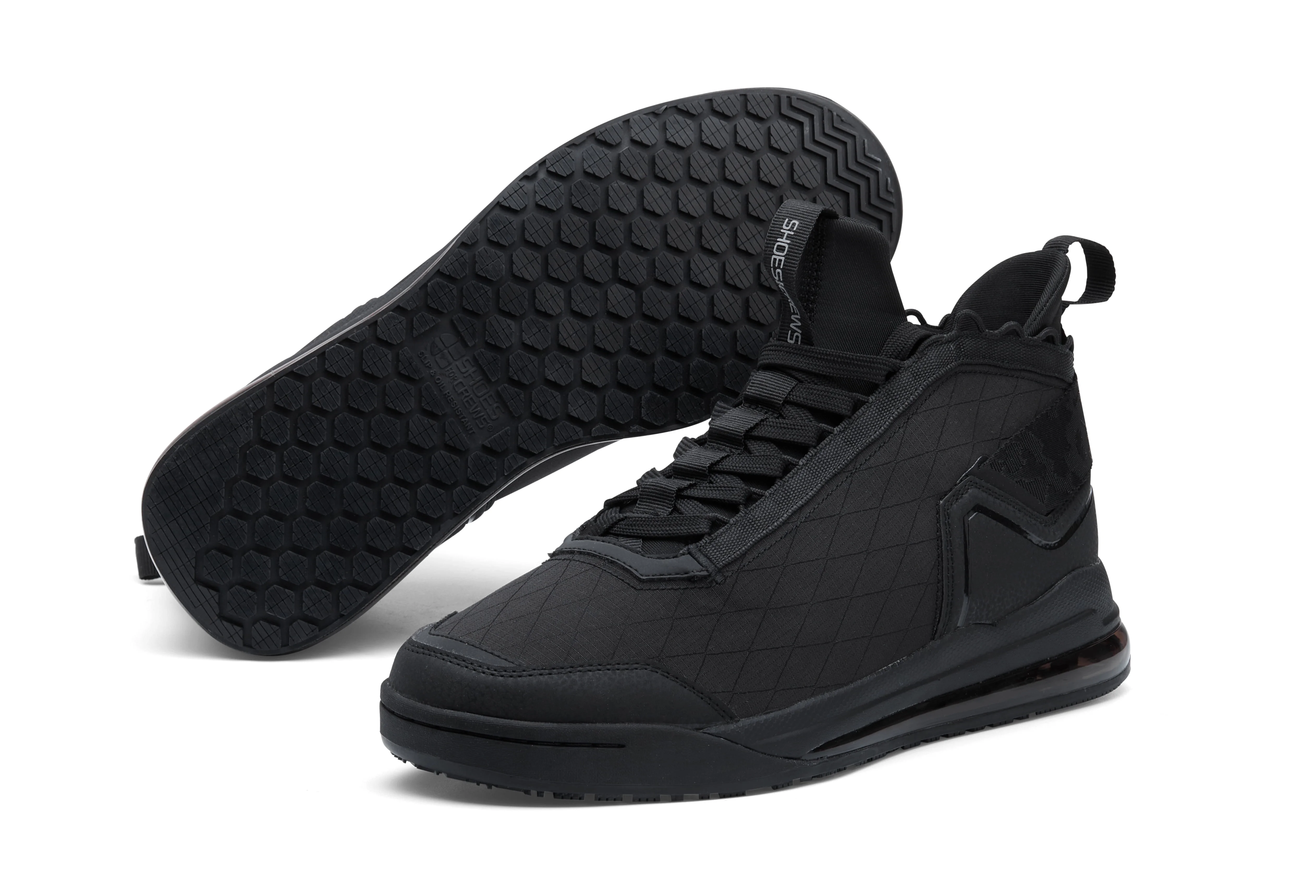 Shoes For Crews Tigon II, Men's, Women's, Unisex Slip Resistant Work Sneakers, Water Resistant, Black