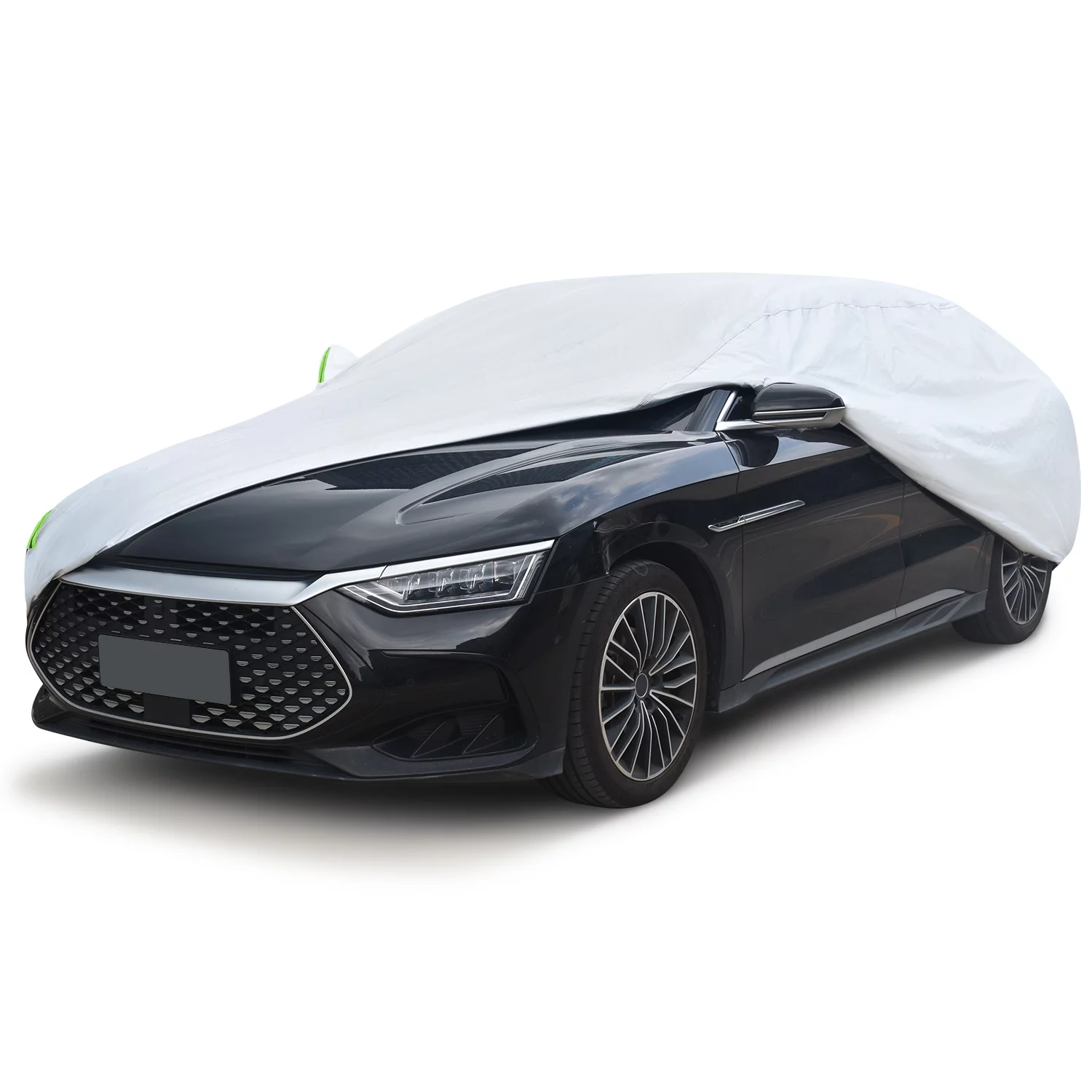 Pecham Car Cover Waterproof with Side Door Zipper All Weather Upgraded UV Protective Vehicle Cover-192*71*59 inch