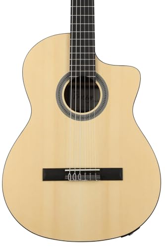 Cordoba C1M-CE Acoustic-Electric Cutaway Nylon String Classical Guitar, Natural, Protégé Series