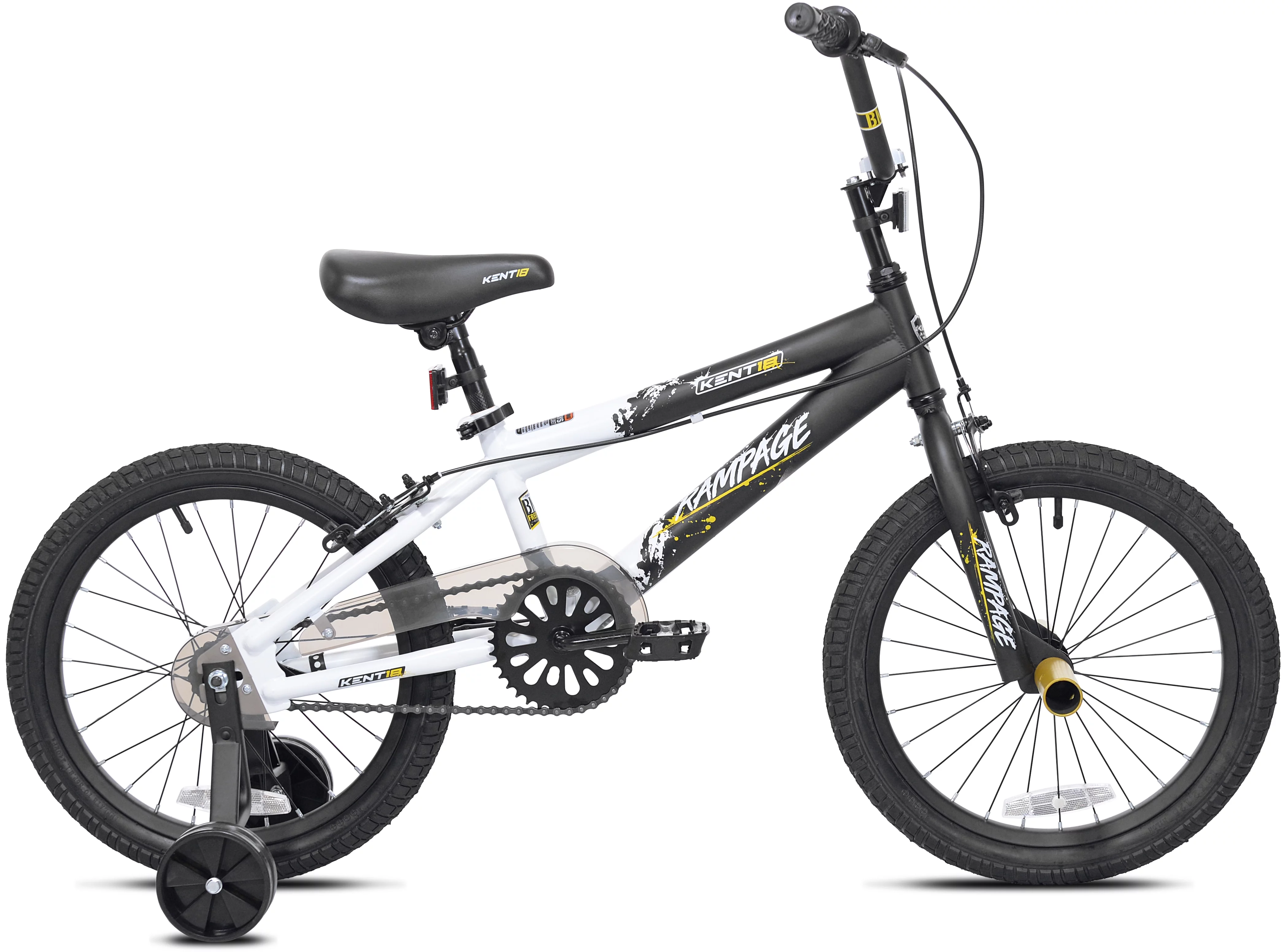 Kent Bicycles18 in. Rampage Boy's Child Bike, White and Black