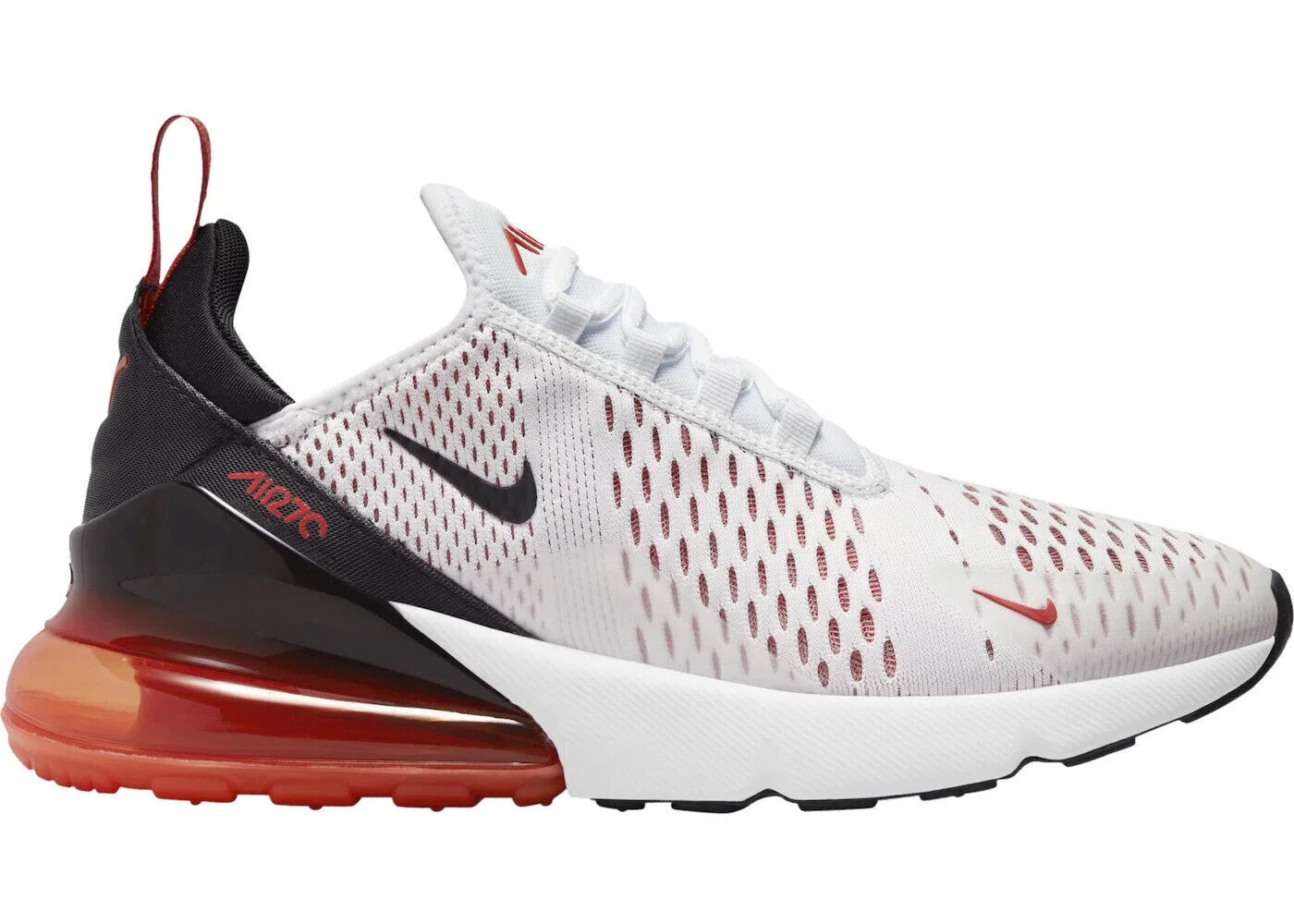 Women's Nike Air Max 270 White/Black-Mantra Orange (DZ4439 100) - 10