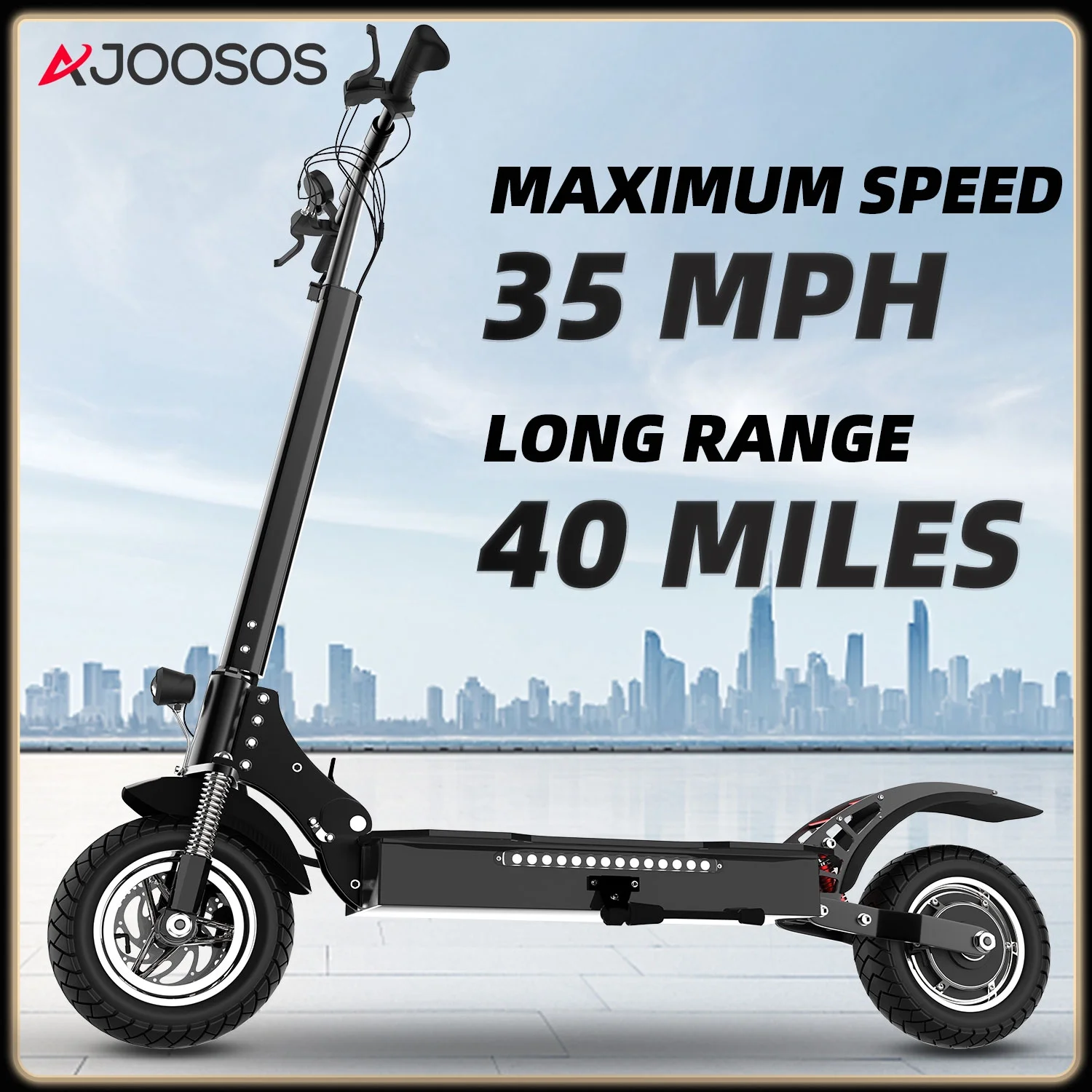 AJOOSOS X750 Electric Scooter Adults, 1300W Motor, up to 40 Miles & 35 mph, 10