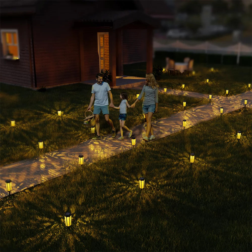 Solar Color Change Pathway Lights, 6 Pack Outdoor Garden Low Voltage Landscape Path Light Waterproof for Lawn Patio Yard Walkway