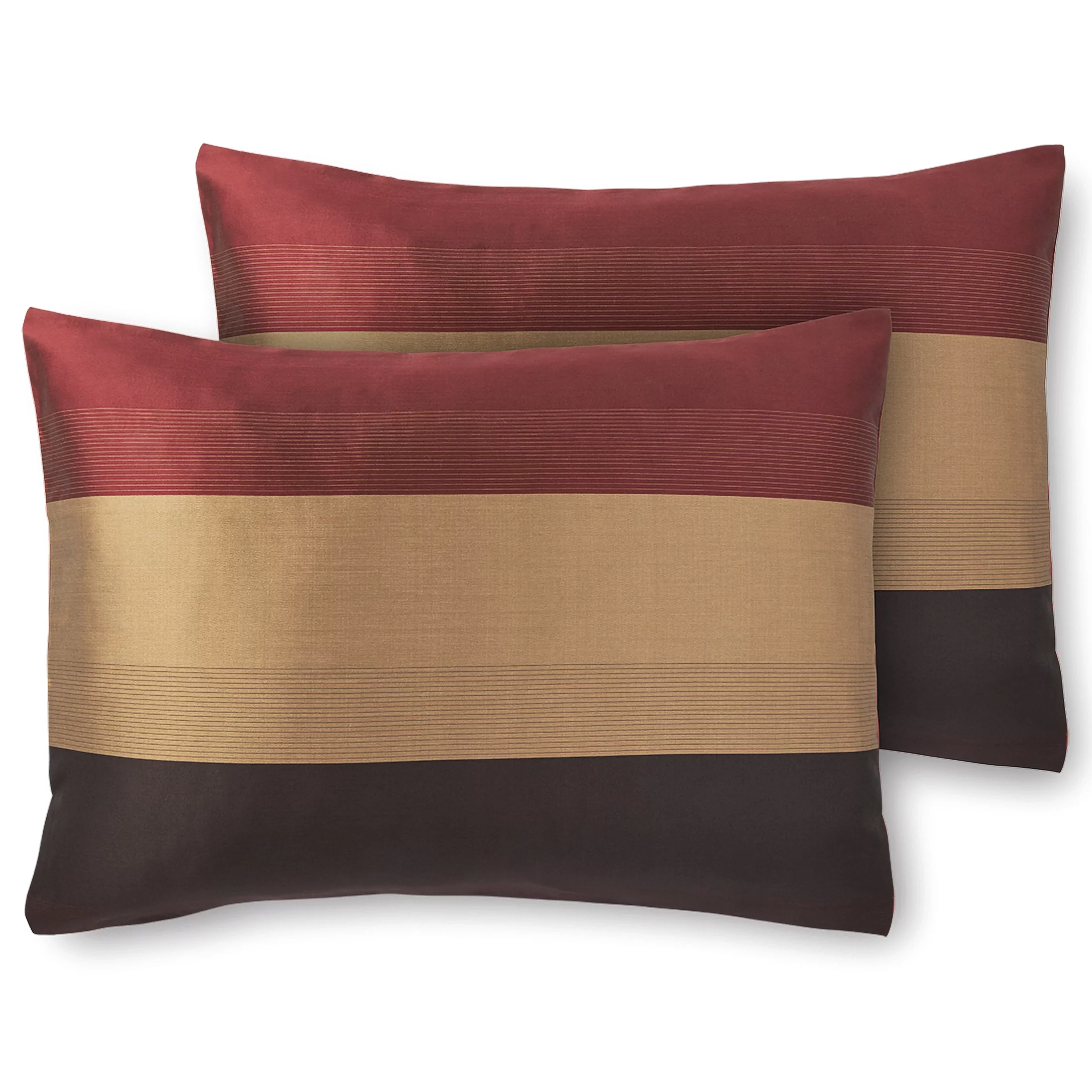 Mainstays 7-Piece Red Striped Hudson Comforter Set, King