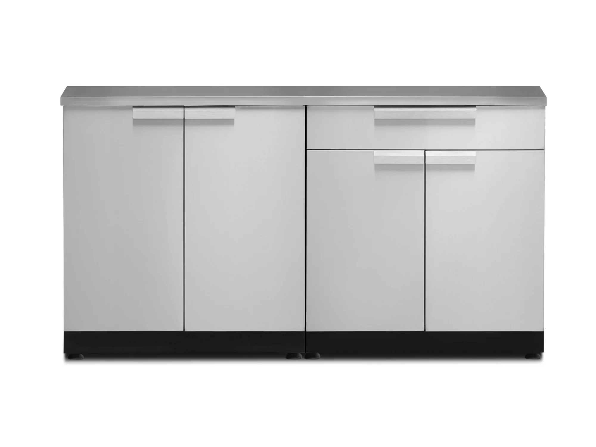 Outdoor Kitchen 3 Piece Cabinet Set in Stainless Steel with Countertops