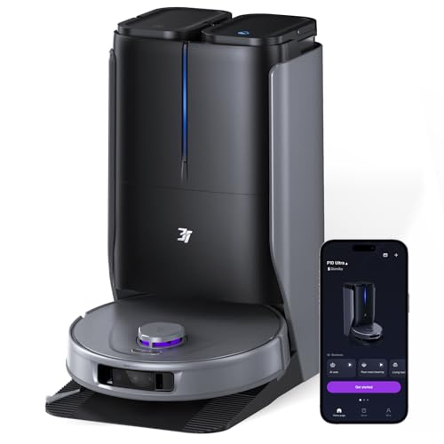 3i P10 Ultra Robot Vacuum and Mop Combo, Extendable Pad for Edge & Corner Mopping, 18000 Pa Suction Deep Cleaning, Auto Hot Water Washing & Drying, Self-Emptying, Self-Refilling, AI Obstacle Avoidance
