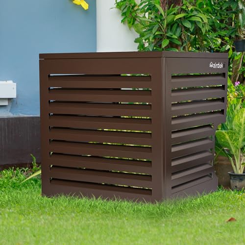Airdeko Premium HVAC Central AC Condenser Cover for Outside Units - AirOutdoor Systems Ultimate Protection with Anti Rust Feature - Innovative Design and Sleek Look Cover
