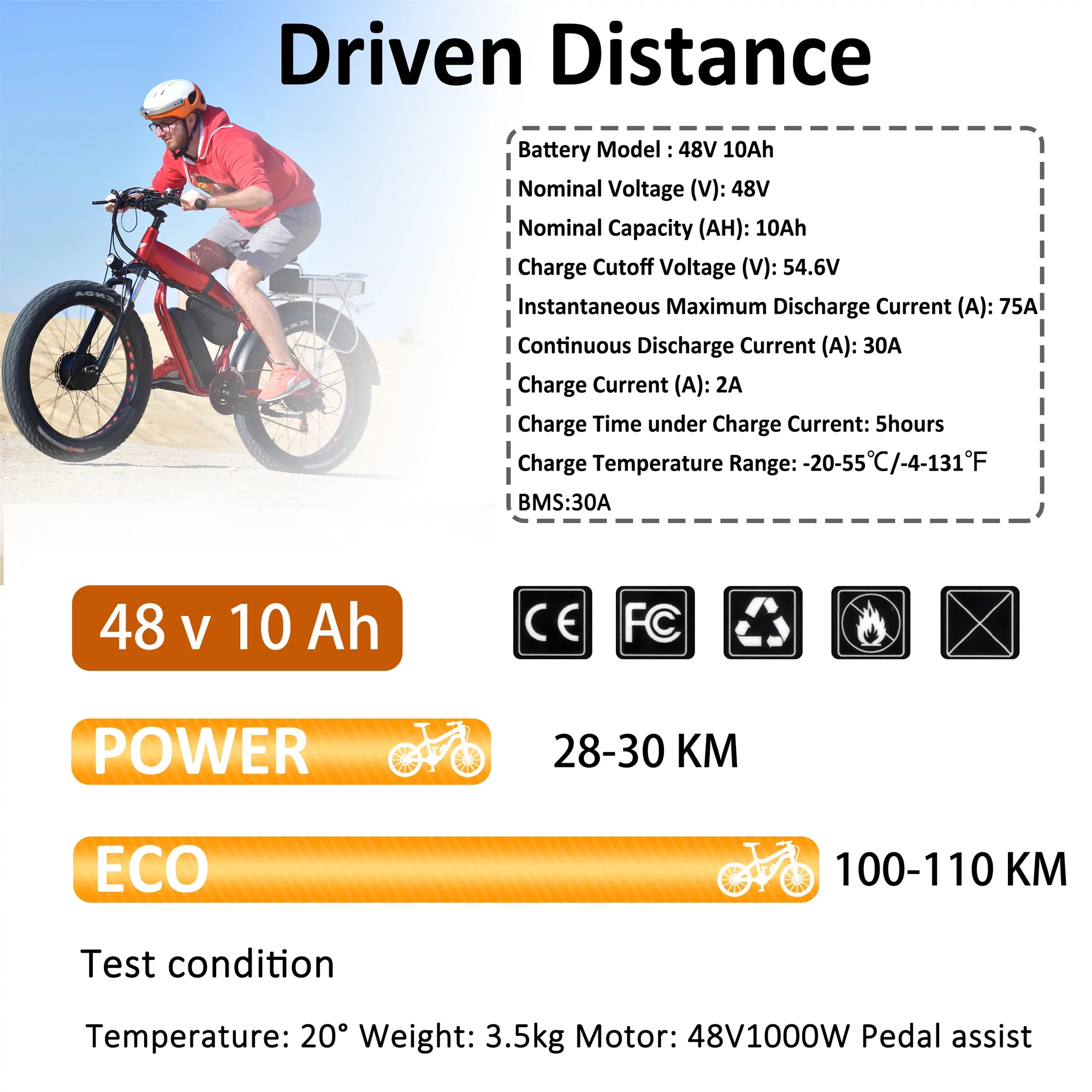 YxYhCool Ebike Battery 48V 10Ah Lithium Battery with Charger 48V Battery for Electric Bike Tricycle