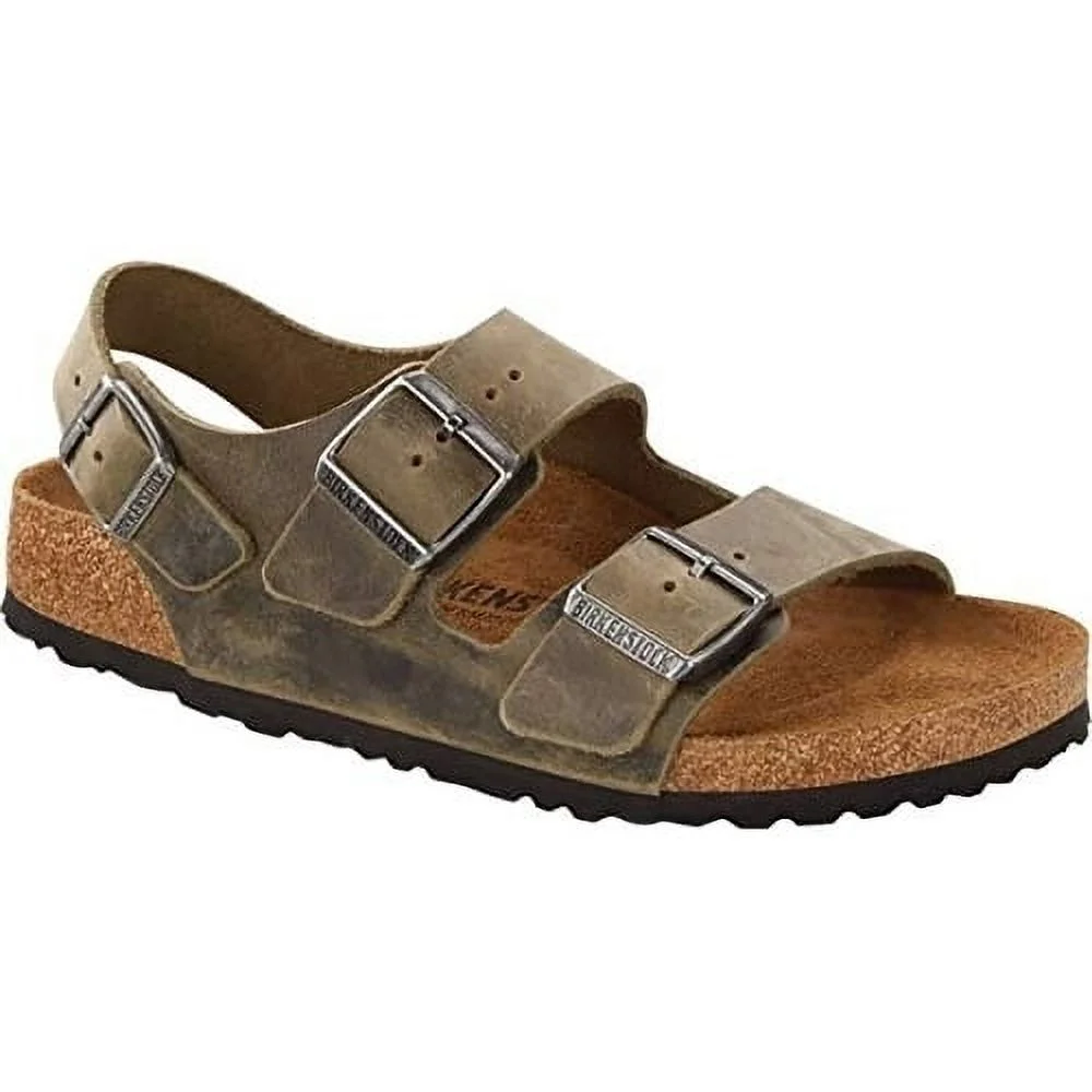 BIRKENSTOCK Unisex Milano Faded Khaki Oiled Leather - 1019336 0 Women/0 Men