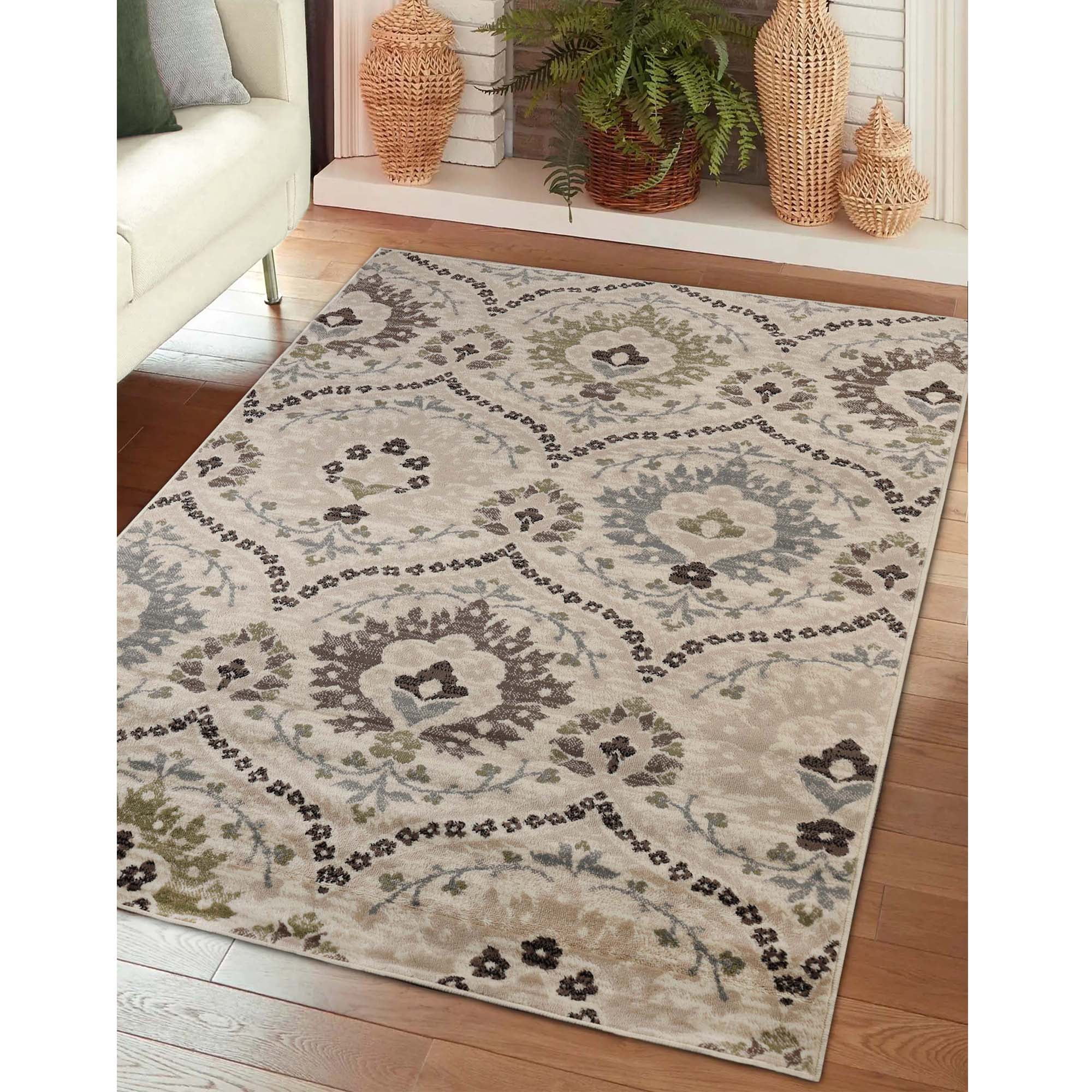 Floral Medallion Augusta Area Rug, 4' x 6', Multi-Colored