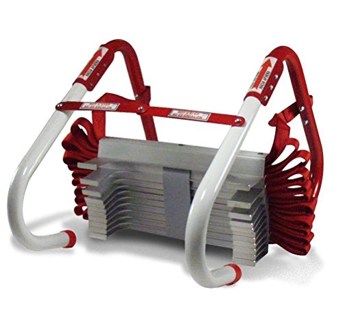 Kidde Fire Escape Ladder, 2-Story Rope Ladder, Extends to 13-Feet, Anti-Slip Rungs