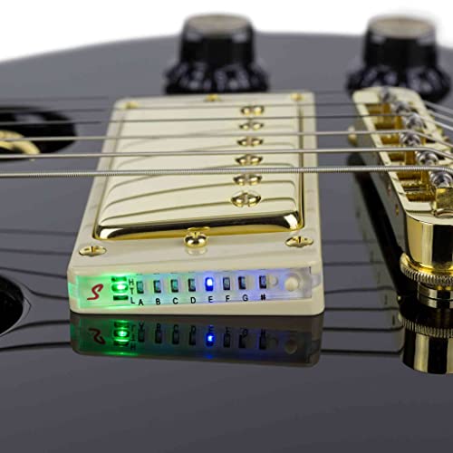 Traveler Guitar EG-1 Custom Gloss Black Electric Guitar | Small Electric Guitar with Headphone Amp | Full 24 3/4