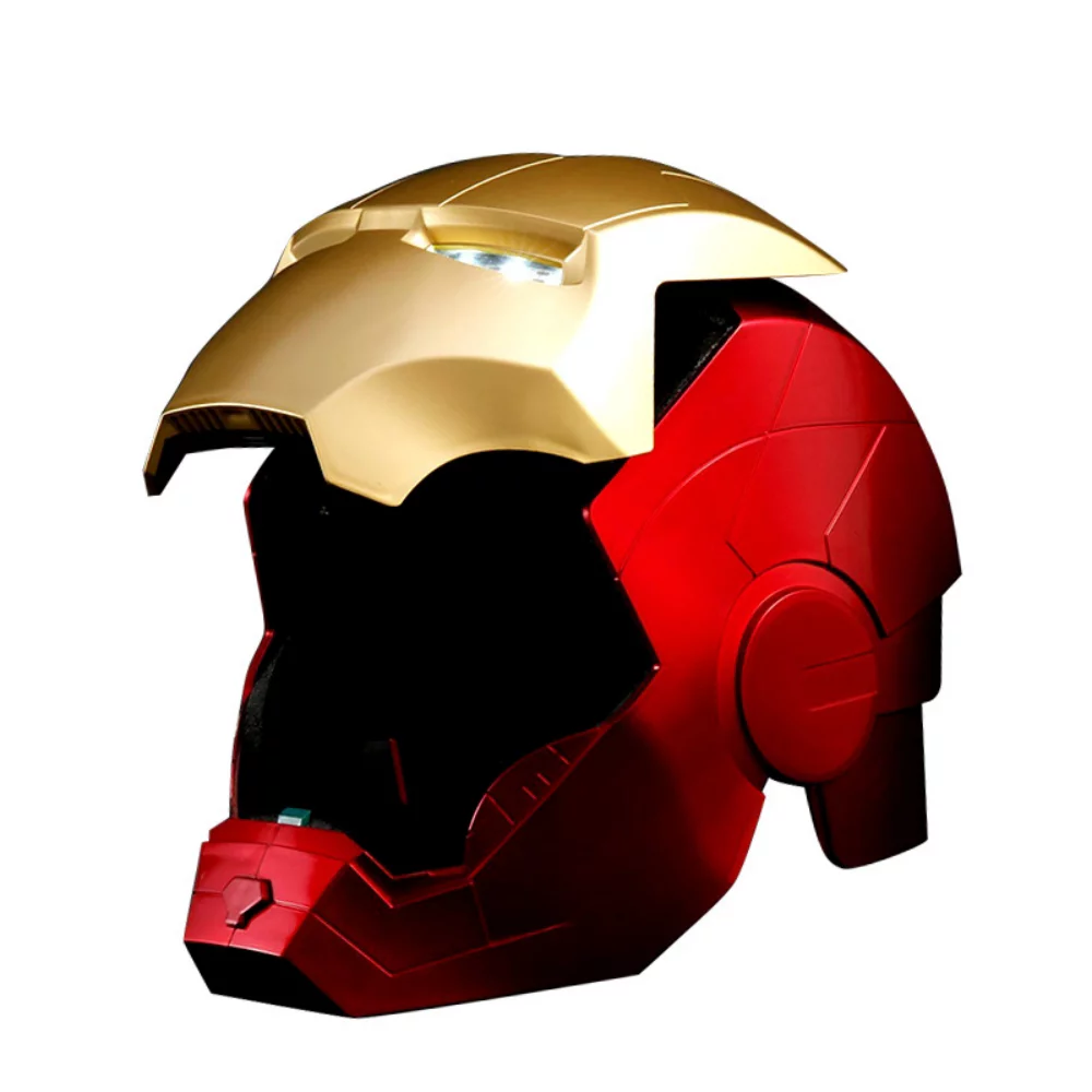Iron Man MK43 Electronic Helmet 1:1 Wearable Open/Close Mask LED Light Up Eyes Superhero Toys for Adult and Kids