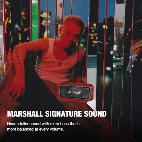 Marshall Emberton III Portable Bluetooth Speaker - Black & Brass