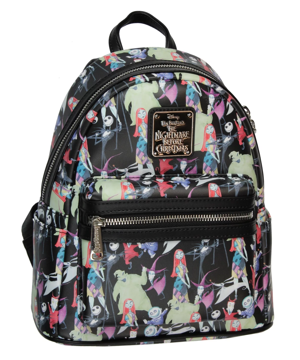 The Nightmare Before Christmas Allover Watercolor Character Print Mini Backpack