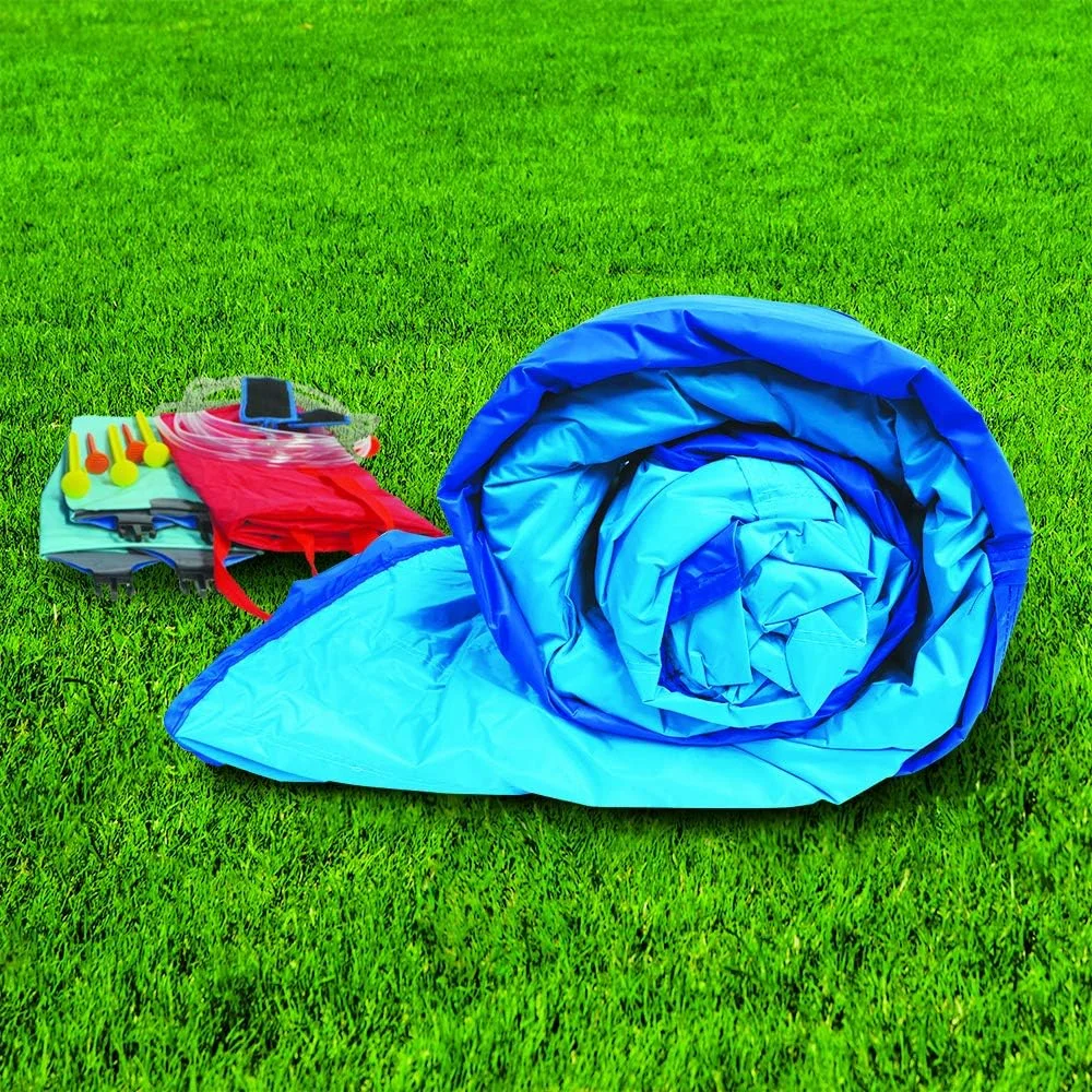 Banzai Inflatable Water Slide - Huge Kids Pool (14 Feet Long by 8 Feet High) with Built in Sprinkler Wave and Basketball Hoop