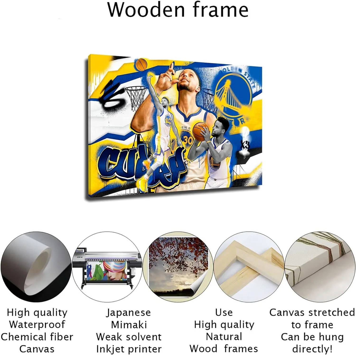 Stephen Curry Poster Basketball Posters 2022 Super Star Poster Canvas Wall Art Decoration for Living Room NOUCAN (16x24